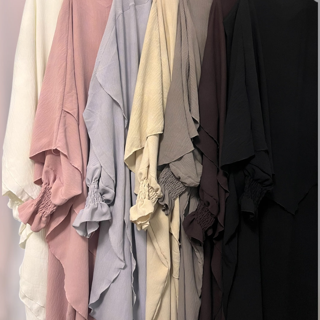 Abaya con Khimar dos capas