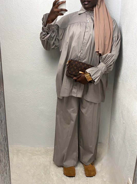 Conjunto pantalón gris