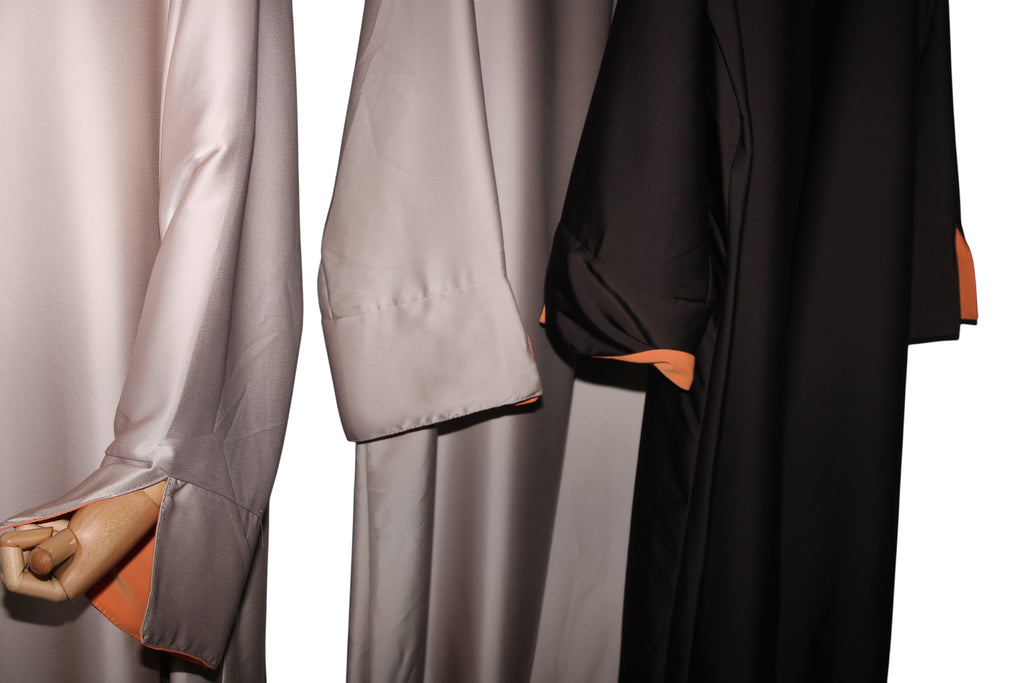 Abaya satin bicolor