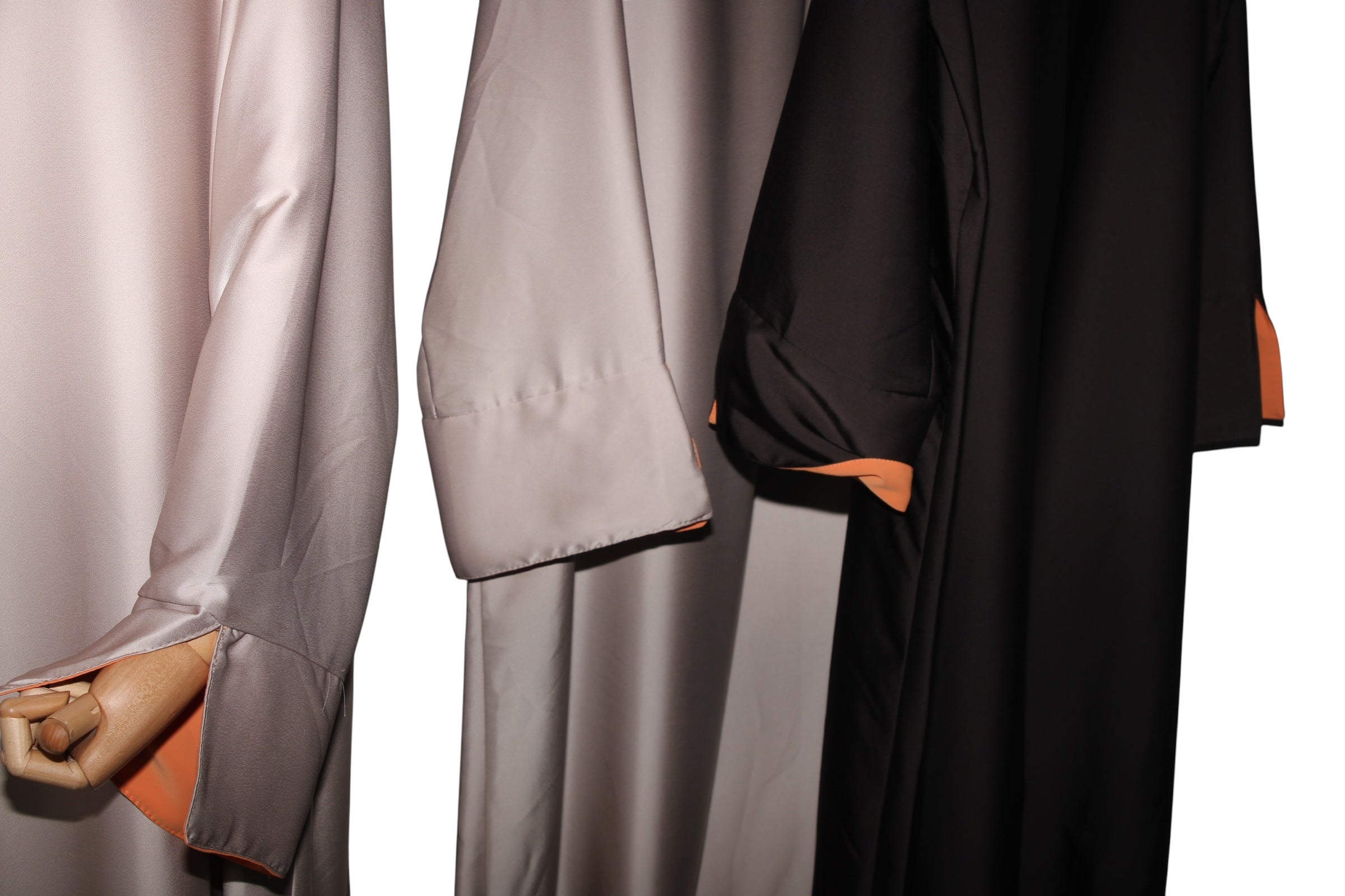 Abaya satin bicolor